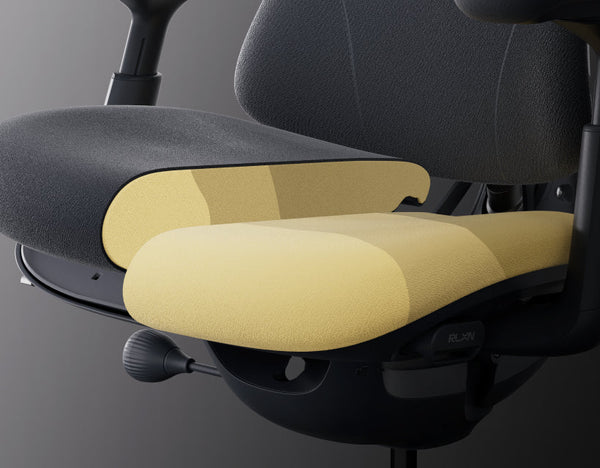 LiberNovo Omni zoned seat cushion with a firm rear and softer front foam layer