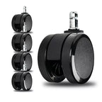 Set of five hard floor castors for Herman Miller chairs